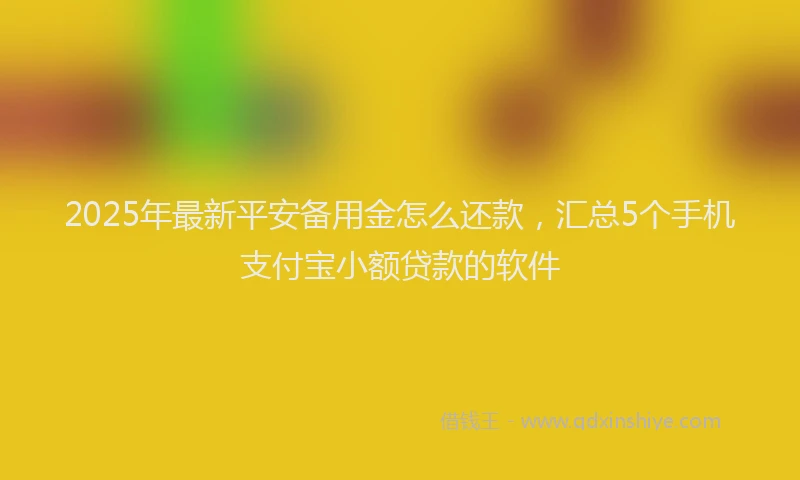 2025年最新平安备用金怎么还款，汇总5个手机支付宝小额贷款的软件
