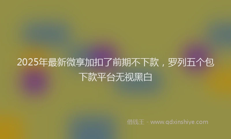 2025年最新微享加扣了前期不下款，罗列五个包下款平台无视黑白