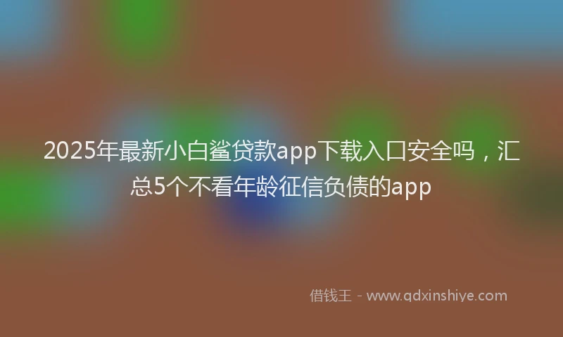 2025年最新小白鲨贷款app下载入口安全吗，汇总5个不看年龄征信负债的app