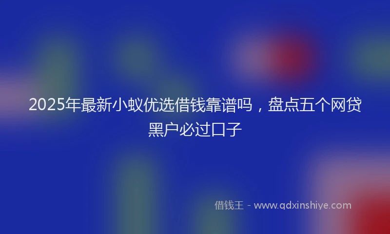 2025年最新小蚁优选借钱靠谱吗，盘点五个网贷黑户必过口子