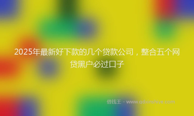 2025年最新好下款的几个贷款公司，整合五个网贷黑户必过口子