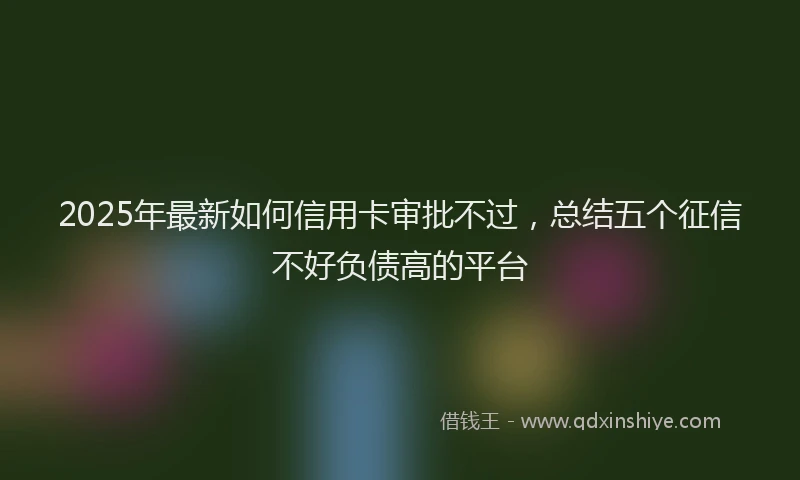 2025年最新如何信用卡审批不过，总结五个征信不好负债高的平台