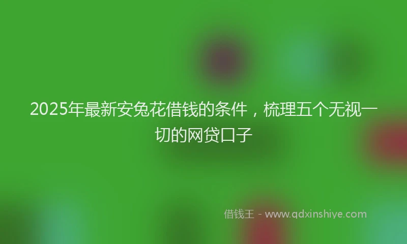 2025年最新安兔花借钱的条件，梳理五个无视一切的网贷口子