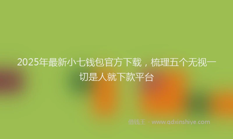 2025年最新小七钱包官方下载，梳理五个无视一切是人就下款平台
