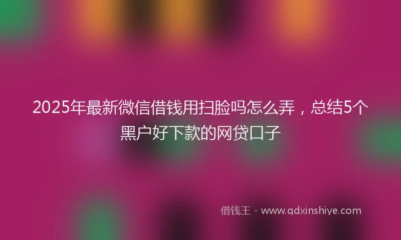 2025年最新微信借钱用扫脸吗怎么弄，总结5个黑户好下款的网贷口子