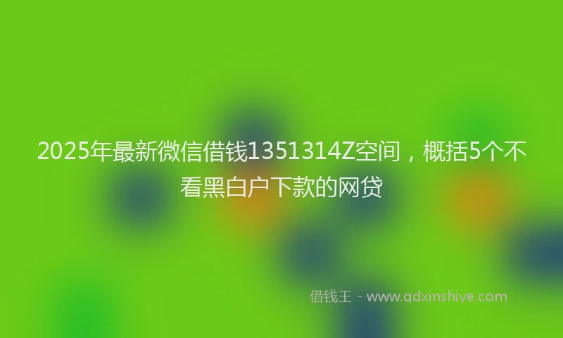 2025年最新微信借钱1351314Z空间，概括5个不看黑白户下款的网贷