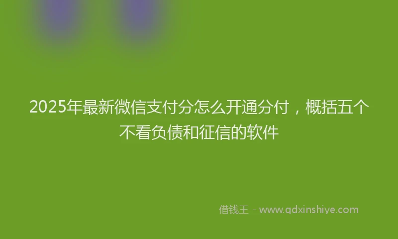 2025年最新微信支付分怎么开通分付，概括五个不看负债和征信的软件