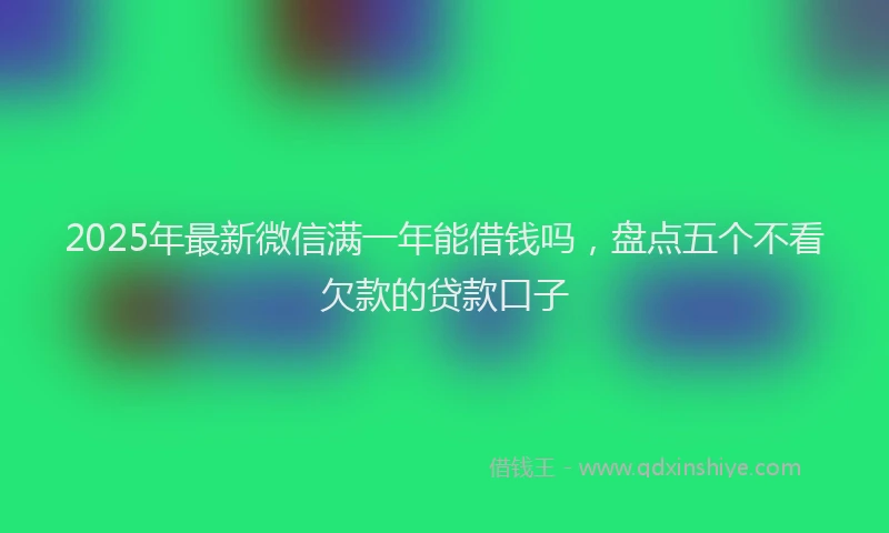 2025年最新微信满一年能借钱吗，盘点五个不看欠款的贷款口子