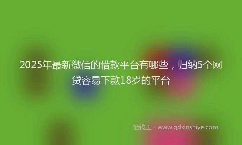2025年最新微信的借款平台有哪些，归纳5个网贷容易下款18岁的平台