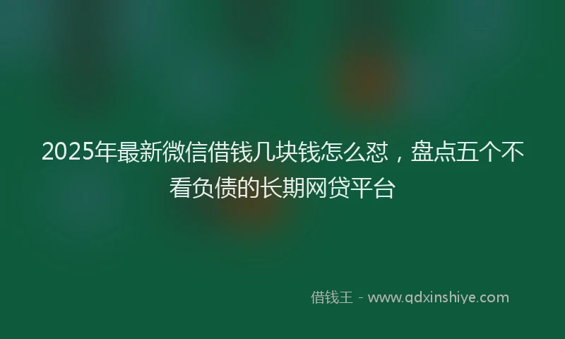 2025年最新微信借钱几块钱怎么怼，盘点五个不看负债的长期网贷平台