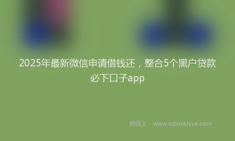 2025年最新微信申请借钱还，整合5个黑户贷款必下口子app
