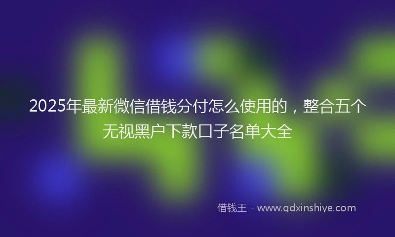2025年最新微信借钱分付怎么使用的，整合五个无视黑户下款口子名单大全