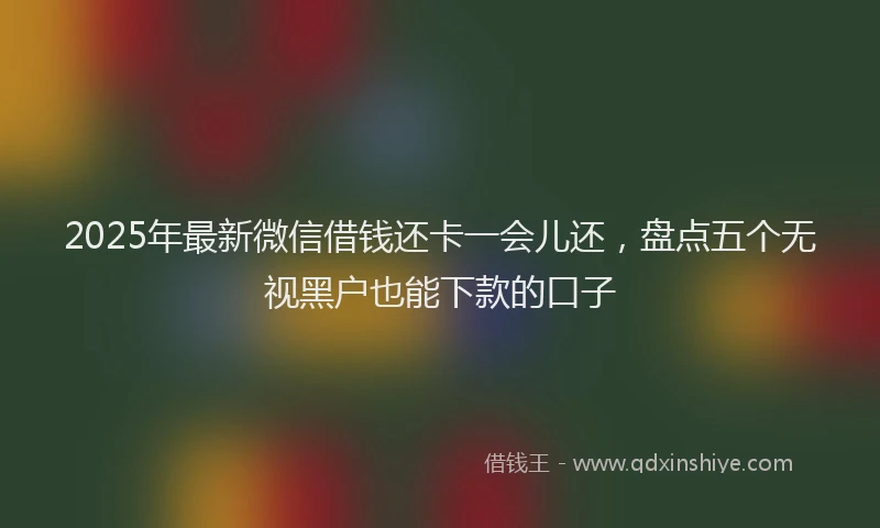 2025年最新微信借钱还卡一会儿还，盘点五个无视黑户也能下款的口子