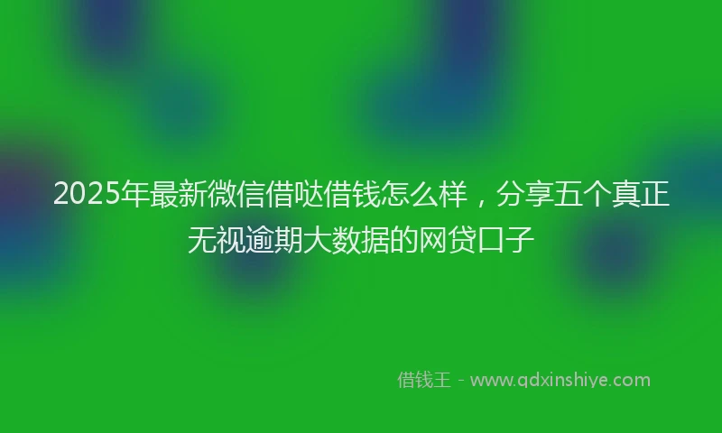 2025年最新微信借哒借钱怎么样，分享五个真正无视逾期大数据的网贷口子