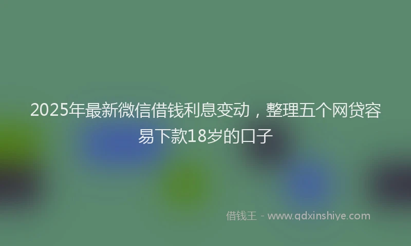 2025年最新微信借钱利息变动，整理五个网贷容易下款18岁的口子