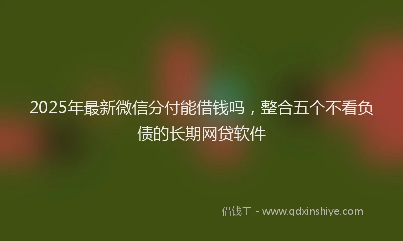 2025年最新微信分付能借钱吗，整合五个不看负债的长期网贷软件