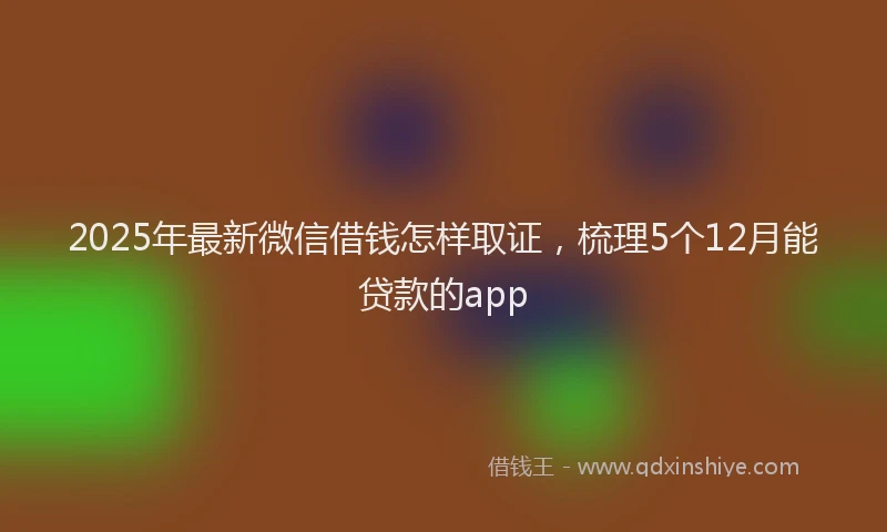 2025年最新微信借钱怎样取证，梳理5个12月能贷款的app