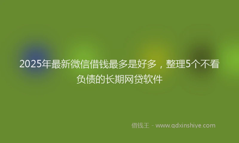 2025年最新微信借钱最多是好多，整理5个不看负债的长期网贷软件