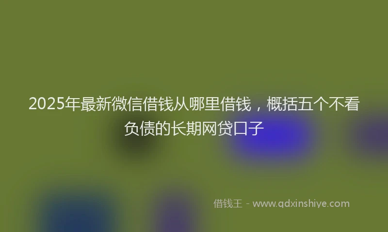 2025年最新微信借钱从哪里借钱，概括五个不看负债的长期网贷口子