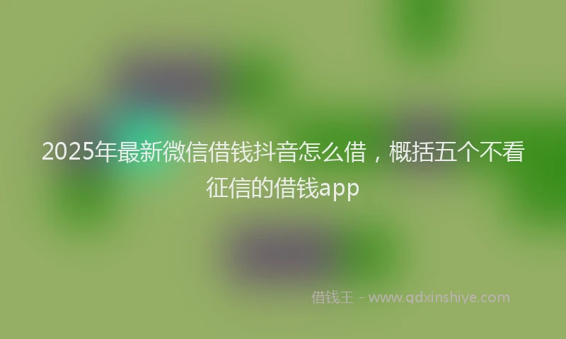2025年最新微信借钱抖音怎么借，概括五个不看征信的借钱app