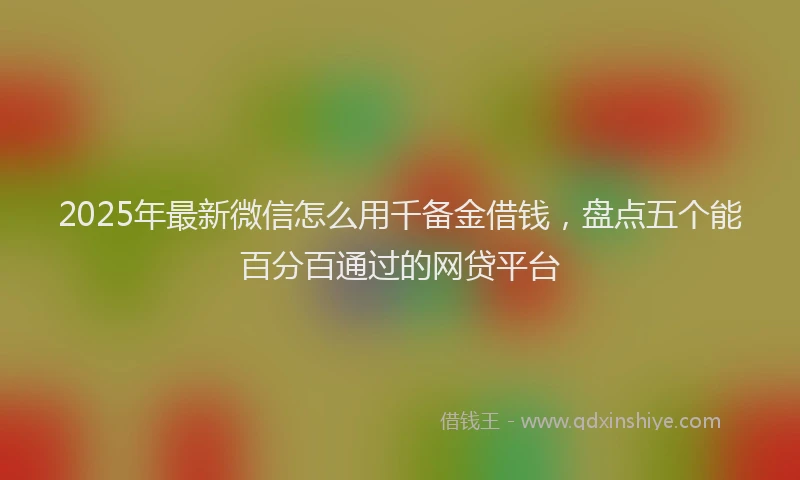 2025年最新微信怎么用千备金借钱，盘点五个能百分百通过的网贷平台