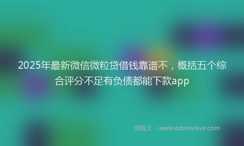 2025年最新微信微粒贷借钱靠谱不，概括五个综合评分不足有负债都能下款app