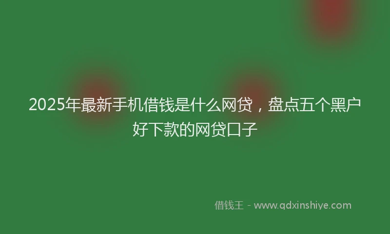 2025年最新手机借钱是什么网贷，盘点五个黑户好下款的网贷口子