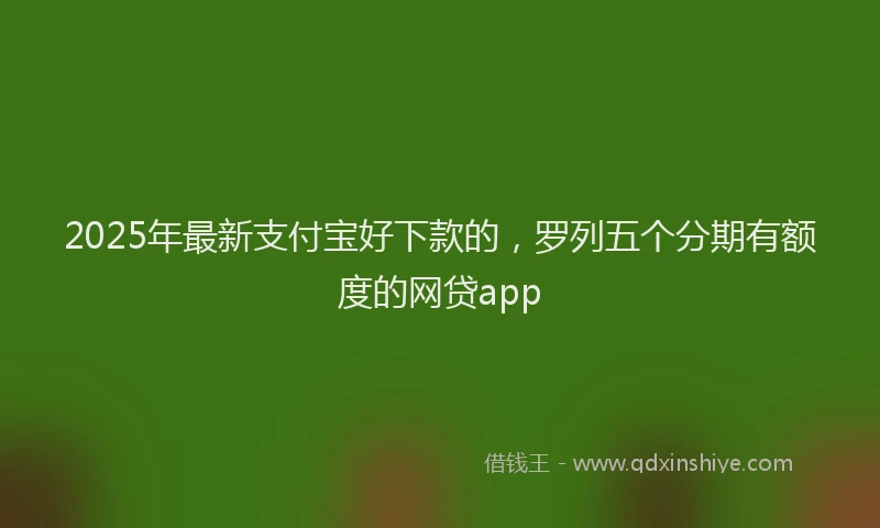2025年最新支付宝好下款的，罗列五个分期有额度的网贷app
