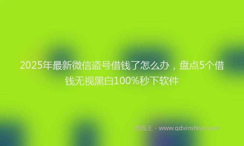 2025年最新微信盗号借钱了怎么办，盘点5个借钱无视黑白100%秒下软件