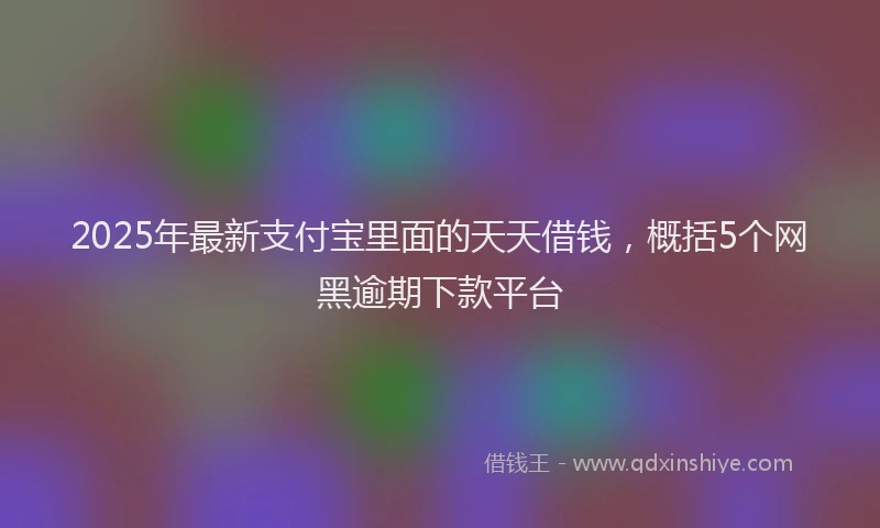 2025年最新支付宝里面的天天借钱，概括5个网黑逾期下款平台