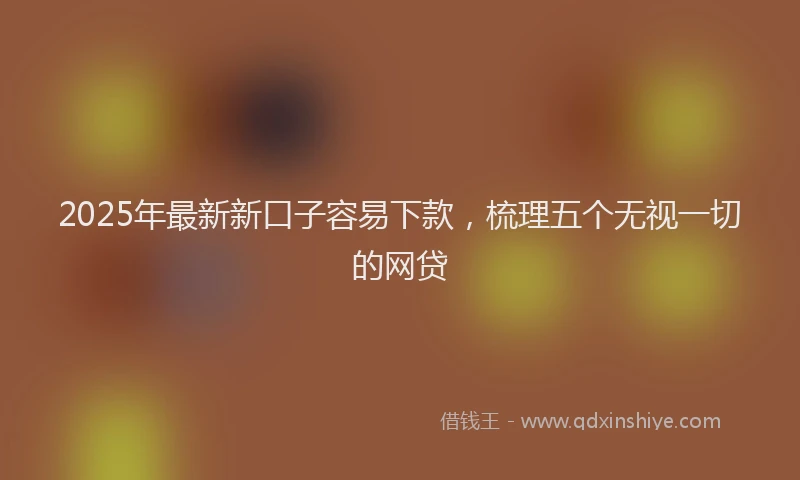 2025年最新新口子容易下款，梳理五个无视一切的网贷