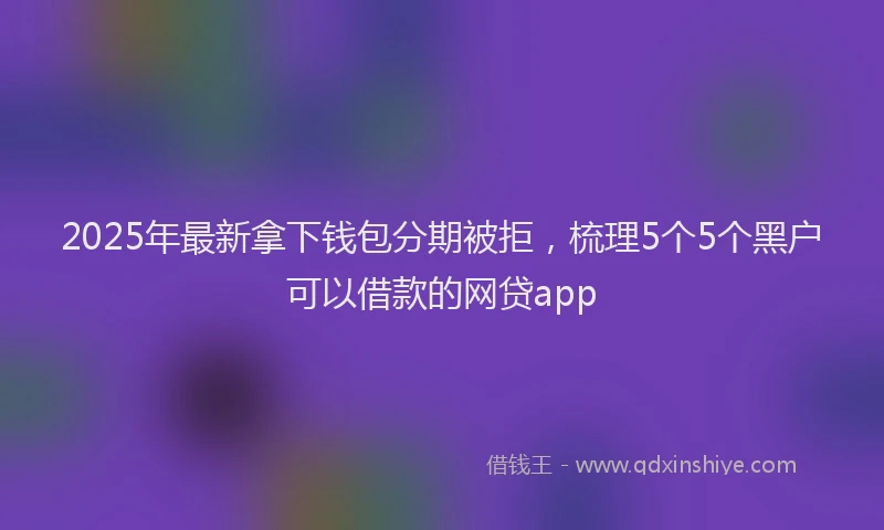 2025年最新拿下钱包分期被拒，梳理5个5个黑户可以借款的网贷app
