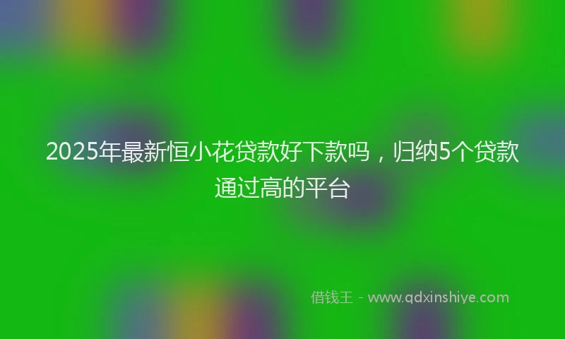 2025年最新恒小花贷款好下款吗，归纳5个贷款通过高的平台