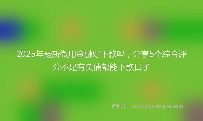 2025年最新微用金融好下款吗，分享5个综合评分不足有负债都能下款口子