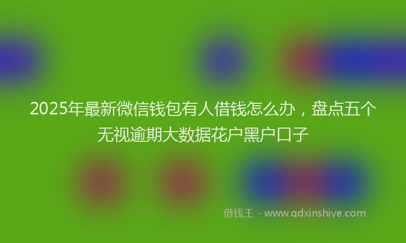 2025年最新微信钱包有人借钱怎么办，盘点五个无视逾期大数据花户黑户口子