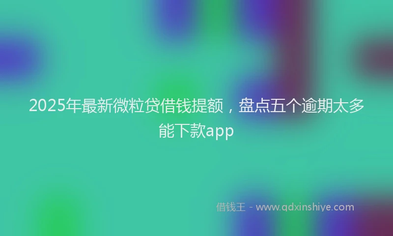 2025年最新微粒贷借钱提额，盘点五个逾期太多能下款app