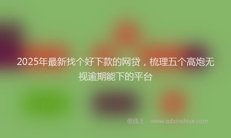 2025年最新找个好下款的网贷，梳理五个高炮无视逾期能下的平台