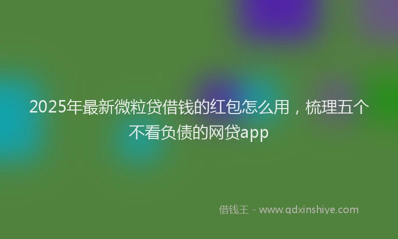 2025年最新微粒贷借钱的红包怎么用，梳理五个不看负债的网贷app