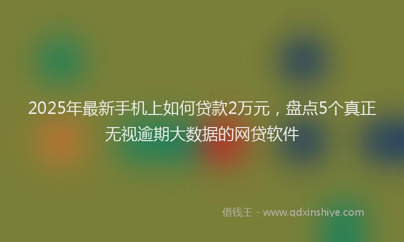 2025年最新手机上如何贷款2万元，盘点5个真正无视逾期大数据的网贷软件