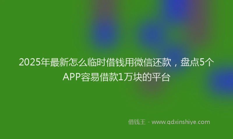 2025年最新怎么临时借钱用微信还款，盘点5个APP容易借款1万块的平台