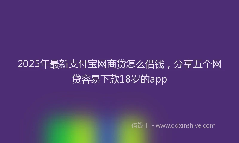 2025年最新支付宝网商贷怎么借钱，分享五个网贷容易下款18岁的app