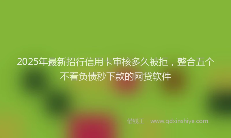 2025年最新招行信用卡审核多久被拒，整合五个不看负债秒下款的网贷软件