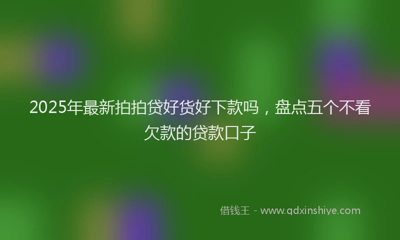 2025年最新拍拍贷好货好下款吗，盘点五个不看欠款的贷款口子