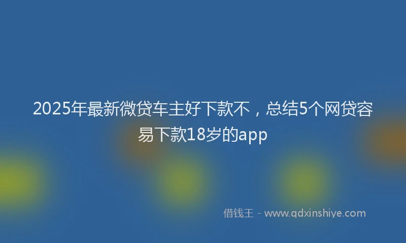 2025年最新微贷车主好下款不，总结5个网贷容易下款18岁的app