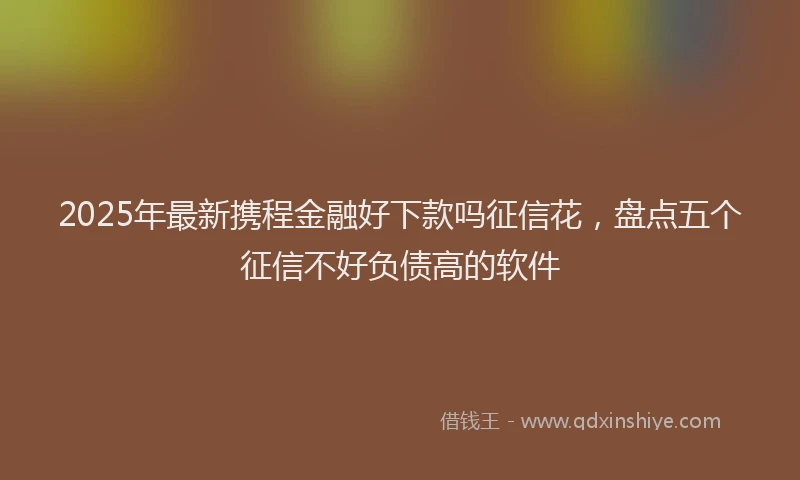 2025年最新携程金融好下款吗征信花，盘点五个征信不好负债高的软件