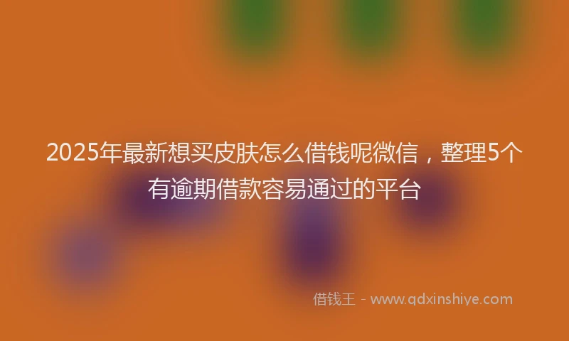 2025年最新想买皮肤怎么借钱呢微信，整理5个有逾期借款容易通过的平台