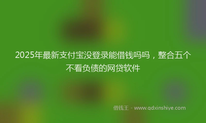 2025年最新支付宝没登录能借钱吗吗，整合五个不看负债的网贷软件
