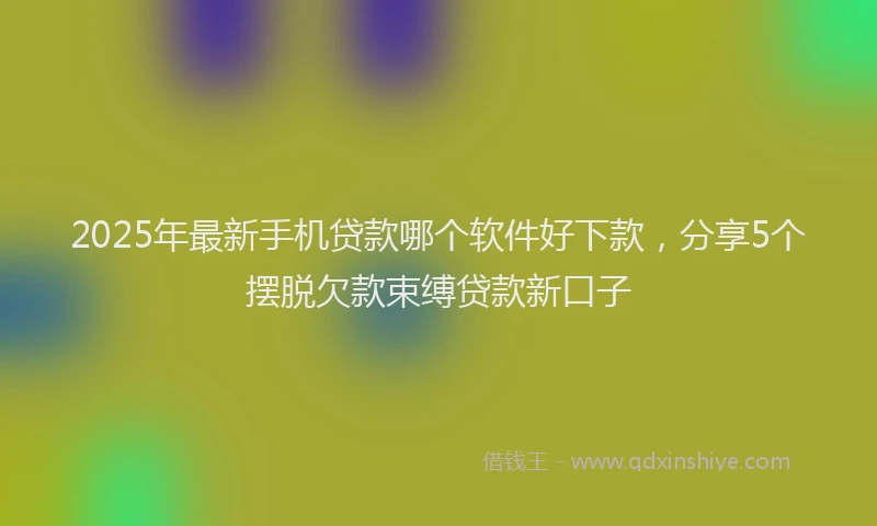 2025年最新手机贷款哪个软件好下款，分享5个摆脱欠款束缚贷款新口子