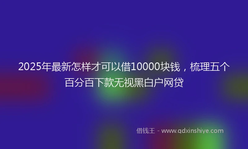 2025年最新怎样才可以借10000块钱，梳理五个百分百下款无视黑白户网贷