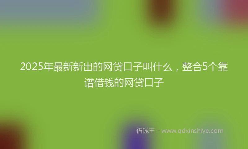 2025年最新新出的网贷口子叫什么，整合5个靠谱借钱的网贷口子